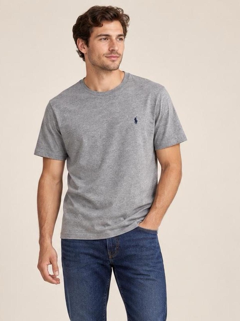 Polo Ralph Lauren Men’s M Heather Gray Embroidered Pony T-Shirt